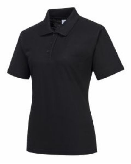 Picture of LADIES NAPLES POLO SHIRT BLACK SIZE XL